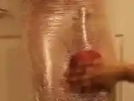 Cellophane Ballbusting [Restrained & In Pain]